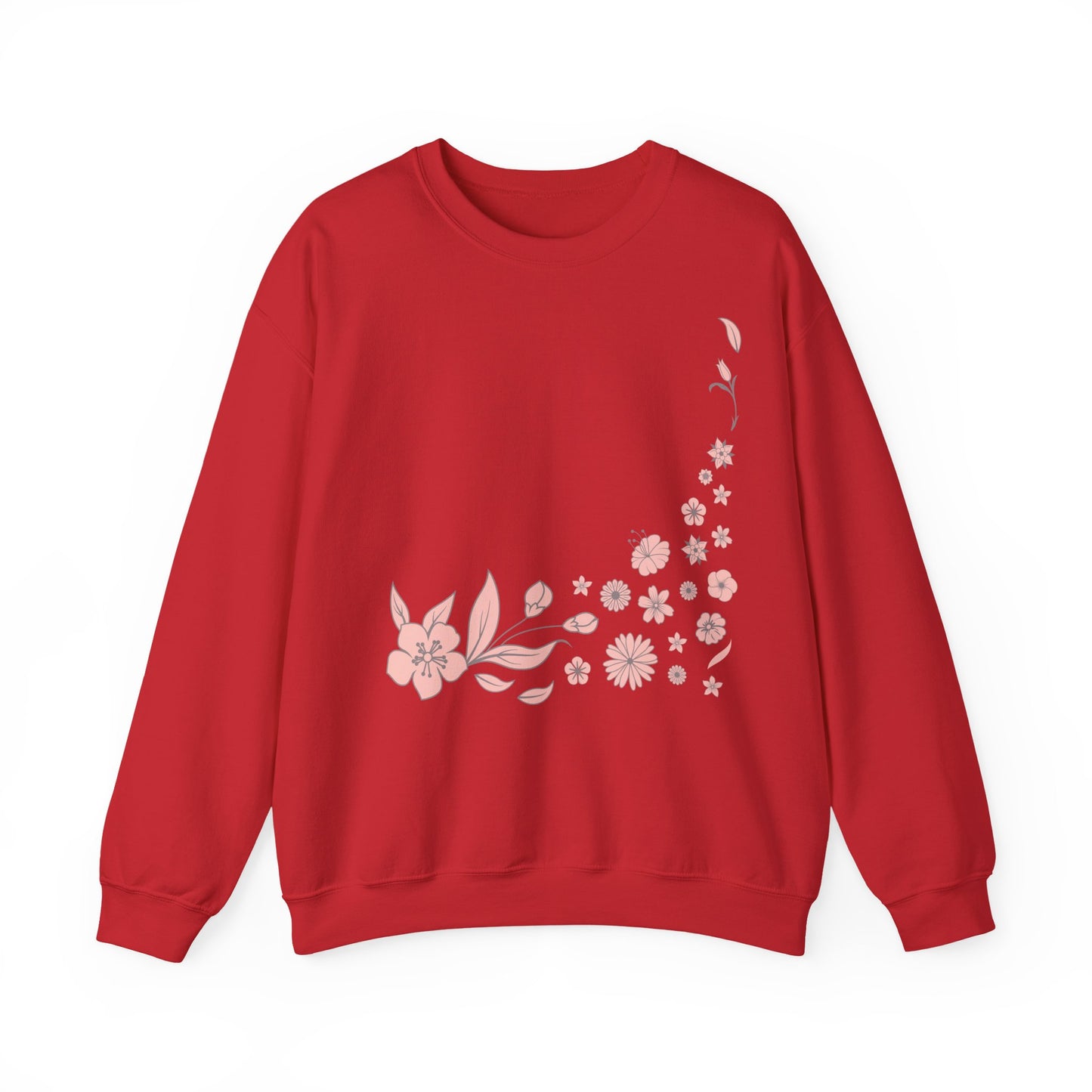 Sweatshirt with a floral print