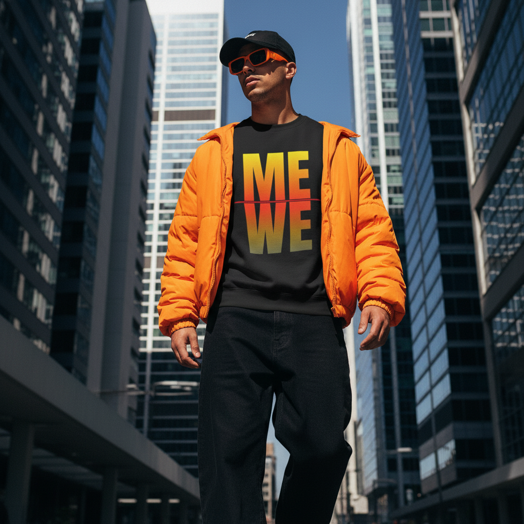Stylish Men’s Sweatshirt in Bright Urban Colors