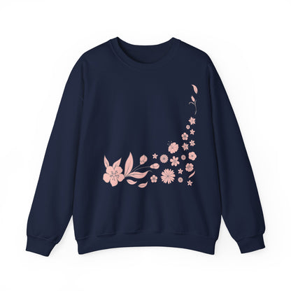 Sweatshirt with a floral print