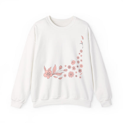 Sweatshirt with a floral print