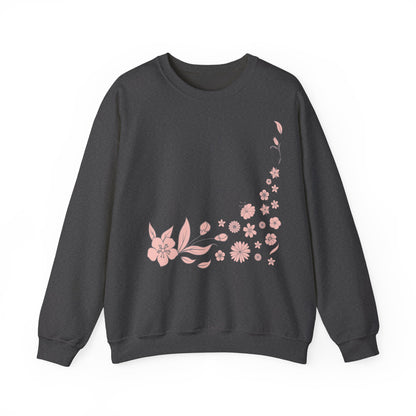 Sweatshirt with a floral print