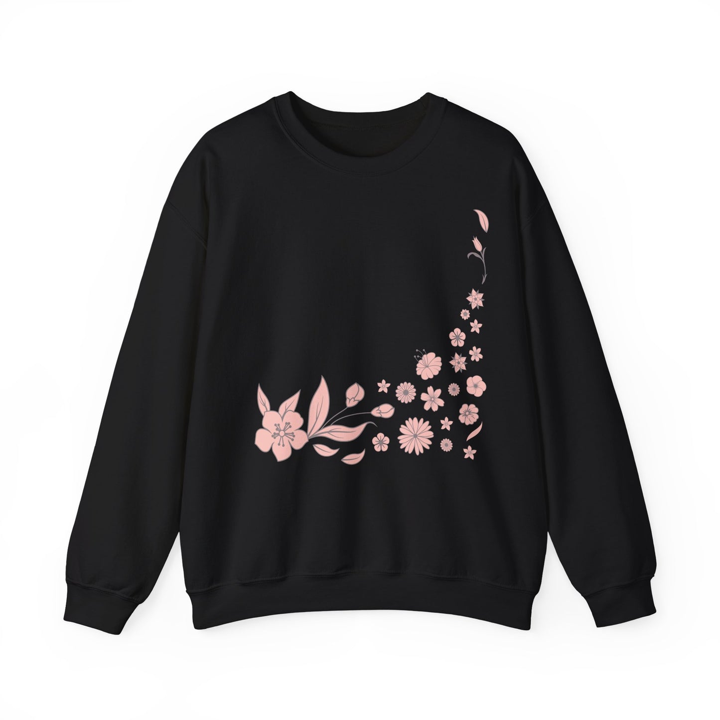 Sweatshirt with a floral print
