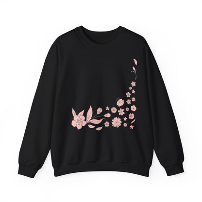 Sweatshirt with a floral print