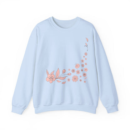Sweatshirt with a floral print