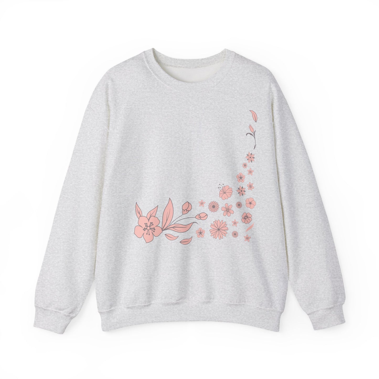 Sweatshirt with a floral print
