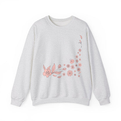 Sweatshirt with a floral print