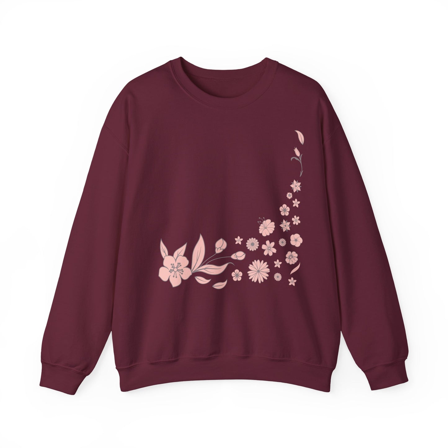 Sweatshirt with a floral print