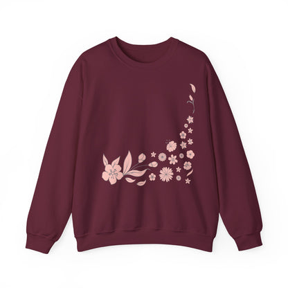 Sweatshirt with a floral print