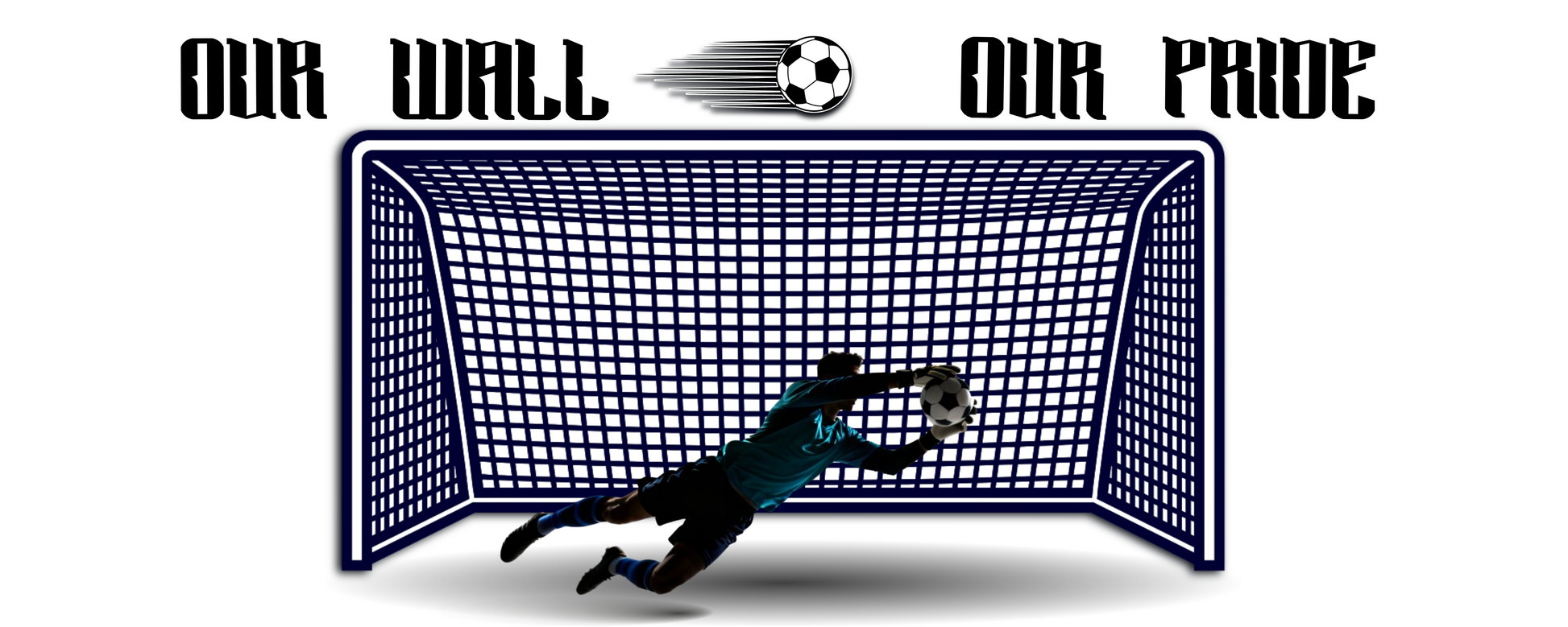 Goalkeeper mug with “Our Wall – Our Pride” print. Ayrini Studio.