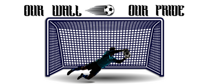 Goalkeeper mug with “Our Wall – Our Pride” print. Ayrini Studio.