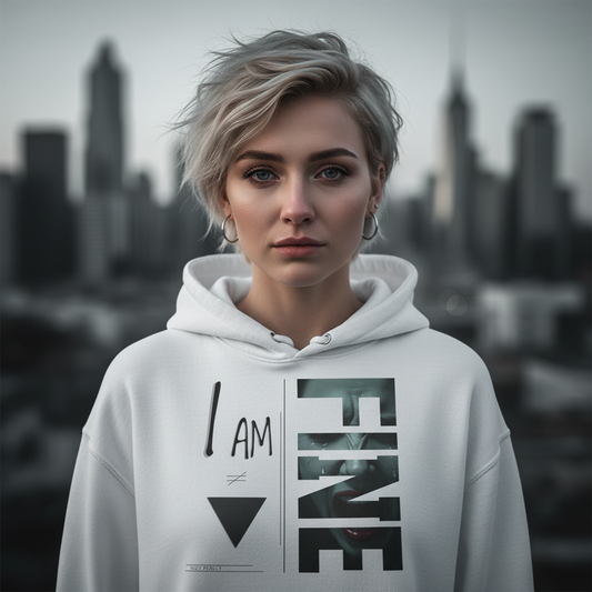 Unisex hoodie with minimalist design. Ayrini Studio.  