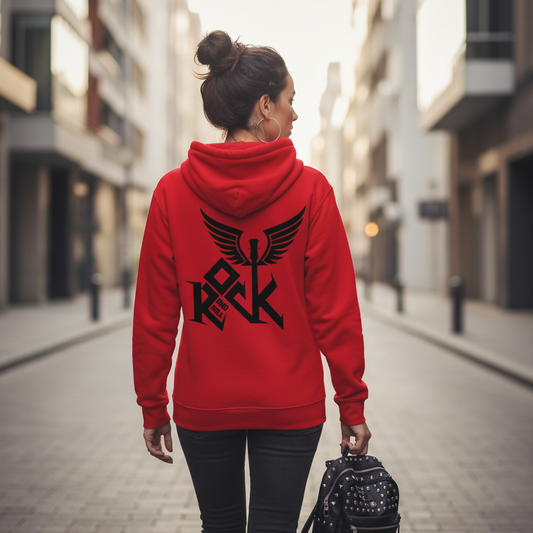 Unisex hoodie with minimalist design. Ayrini Studio.  