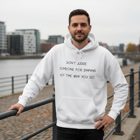 Unisex hoodie with minimalist design. Ayrini Studio.  