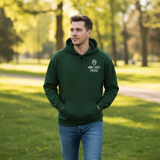 Unisex hoodie with minimalist design. Ayrini Studio. 