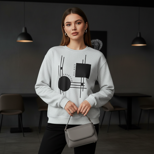 Unisex sweatshirt with minimalist design. Ayrini Studio. 