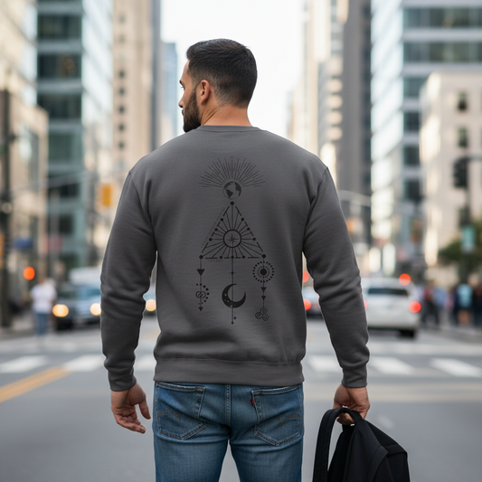 Unisex sweatshirt with minimalist design. Ayrini Studio.