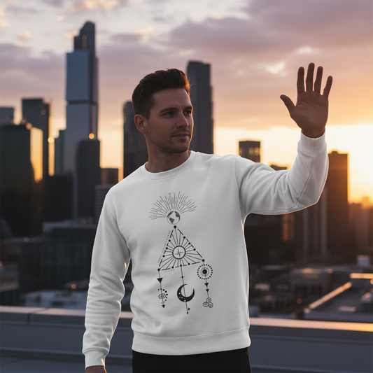 Unisex sweatshirt with minimalist design. Ayrini Studio.