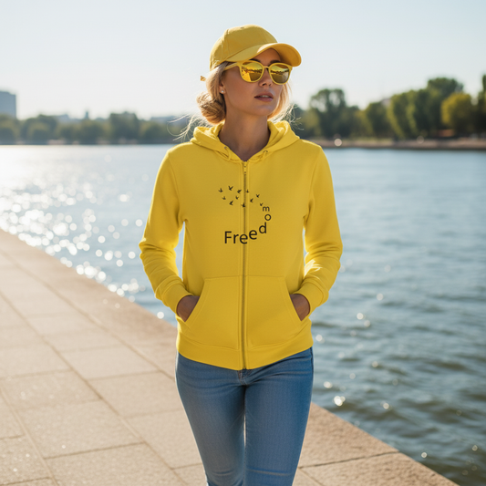 Unisex hoodie with motivational quote print. Ayrini Studio.  