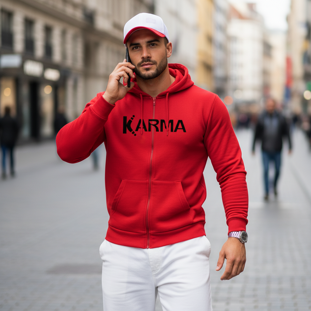 Unisex hoodie with motivational quote print. Ayrini Studio.  