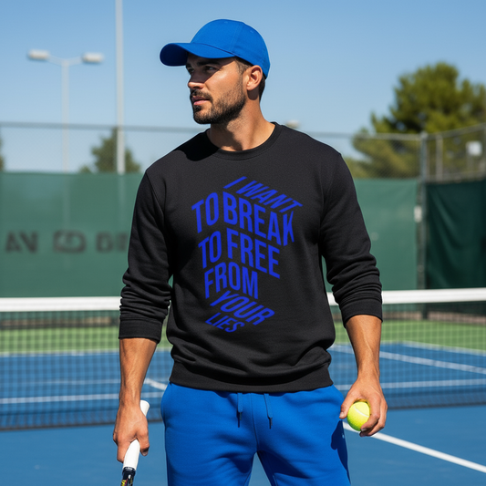 Unisex sweatshirt with motivational quote print. Ayrini Studio.